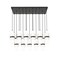 Z-Lite Cayden Linear Chandelier, 17-Light, 18in W x 42in L x 16.75in H, Matte Black/Clear + Etched Opal 1946P-17L-MB - alternate 5